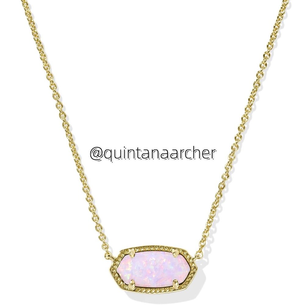 Elisa Gold Short Pendant Necklace